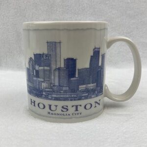 Starbucks Houston Magnolia City Skyline Mug - Blue and White 18 oz.